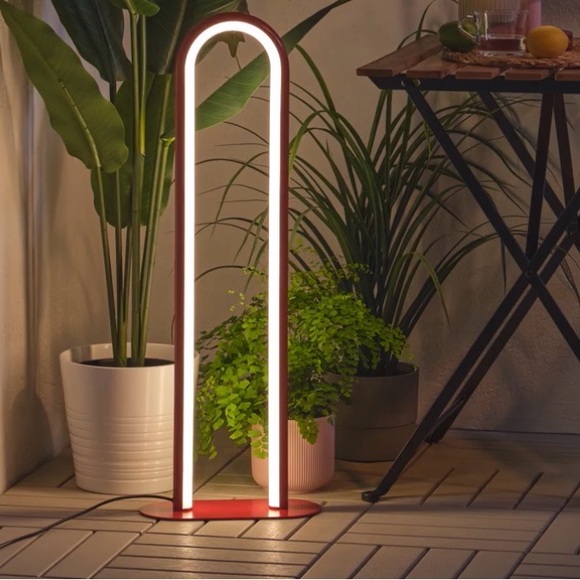 IKEA Other - Solvinden dimmable Modern Red and White LED Floor Lamp from IKEA gorgeous